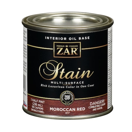 Zar ZAR Semi-Transparent Moroccan Red Oil-Based Polyurethane Wood Stain 1/2 pt 51706